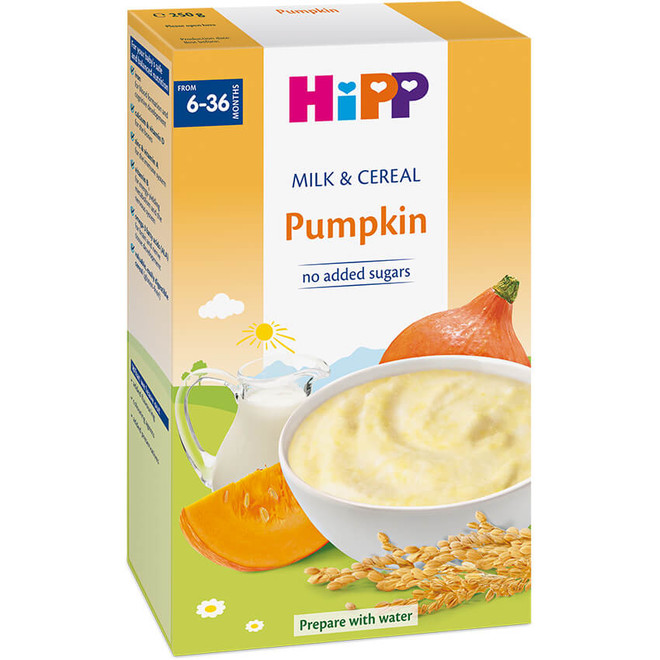 Bột  HiPP rau củ và sữa dinh dưỡng (Bí đỏ)
