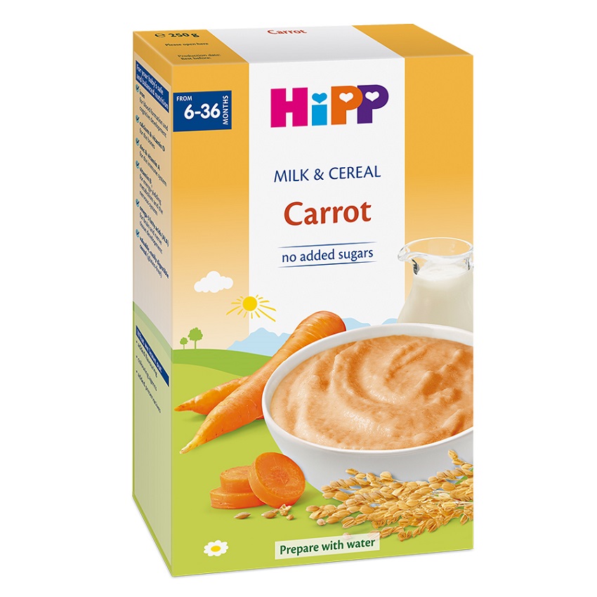 Bột HiPP rau củ và sữa dinh dưỡng  (Carrot)