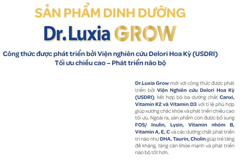 Sữa Dr.luxia Grow 850g