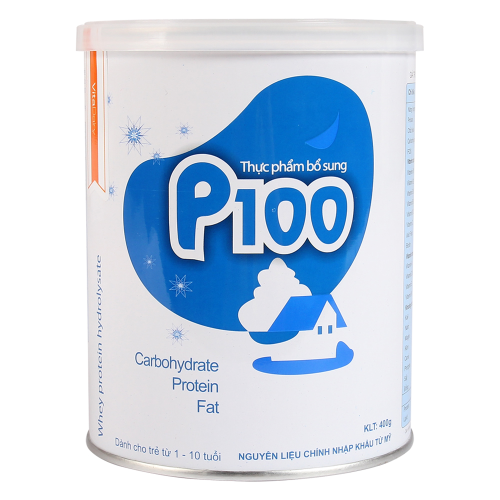Sữa P100 400g - dành cho trẻ biếng ăn suy dinh đưỡng từ 1-10 tuổi