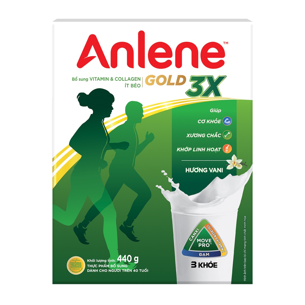 Sữa bột Anlene Gold Movepro Hộp 440g (Vani (trên 40 tuổi))