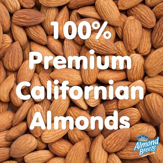 Sữa hạt hạnh nhân Almond Breeze sử dụng hạnh nhân California