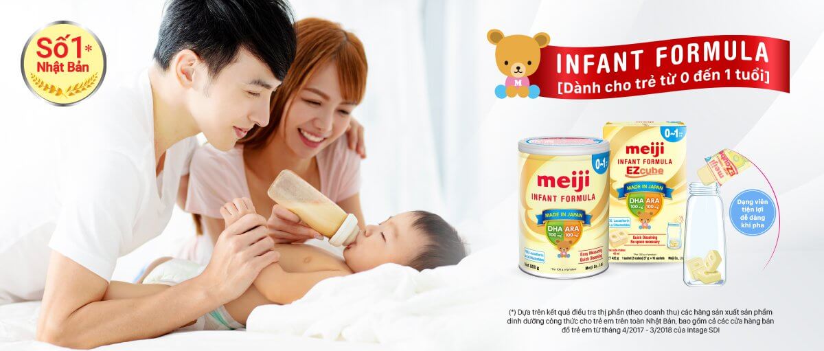 Sữa bột Meiji Infant Formula 800g cho bé 0-12 tháng tuổi