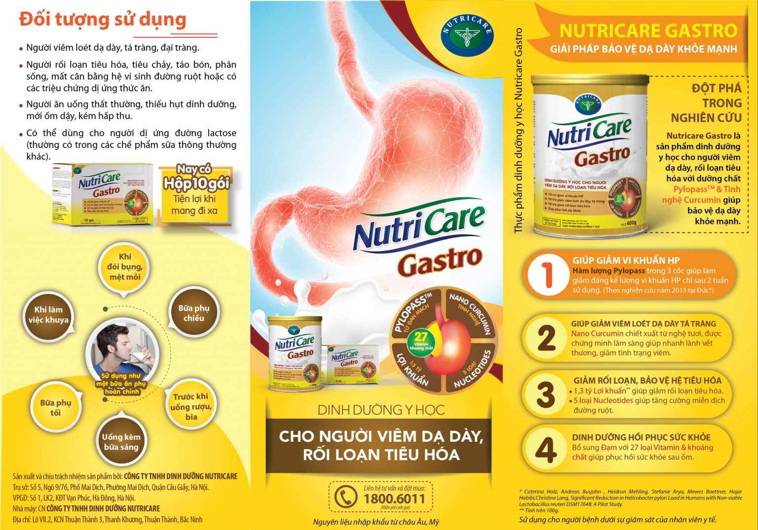 Sữa Bột Nutricare Glucare Gastro 900g