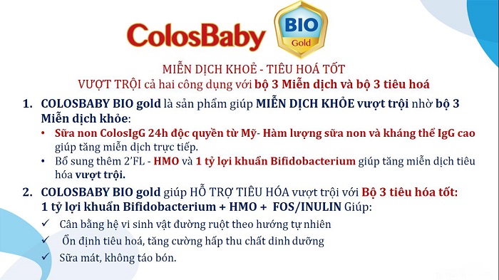 ColosBaby Bio - Lợi ích vô địch