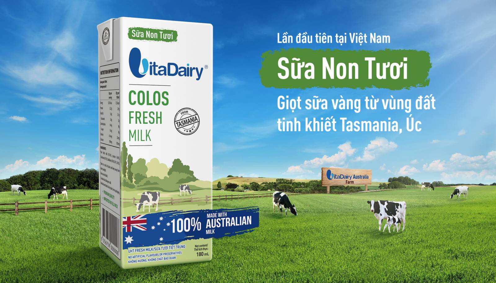 Sữa non tươi VitaDairy Colos Fresh Milk 180ml