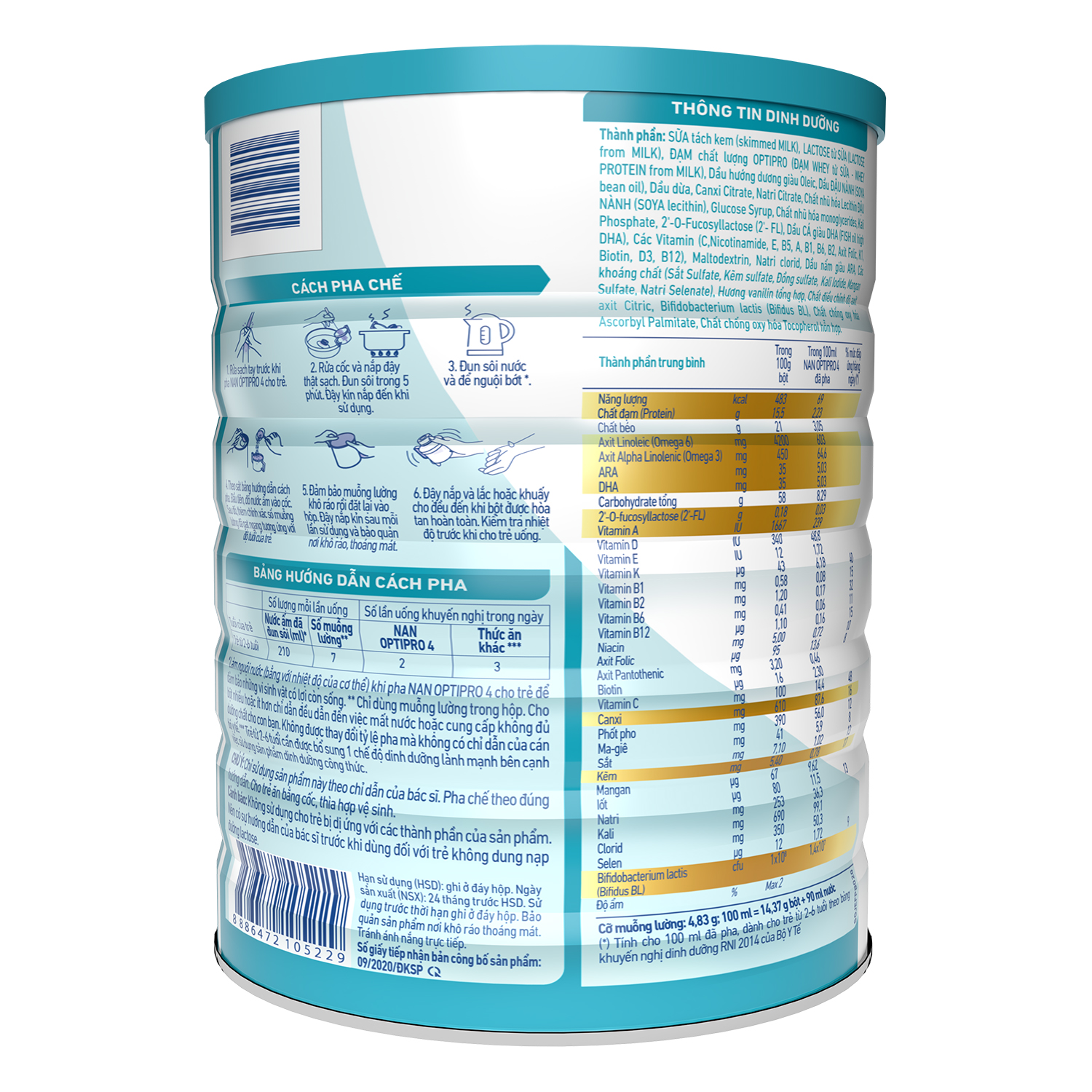 Sữa bột Nestle Nan Optipro HMO số 4 1.7kg -1