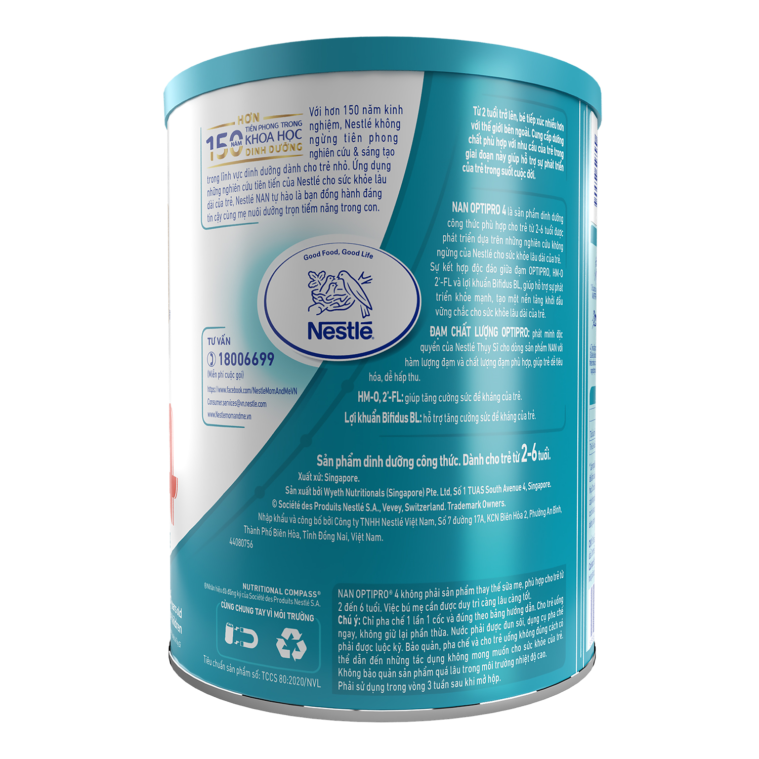 Sữa bột Nestle Nan Optipro HMO số 4 900gr -1