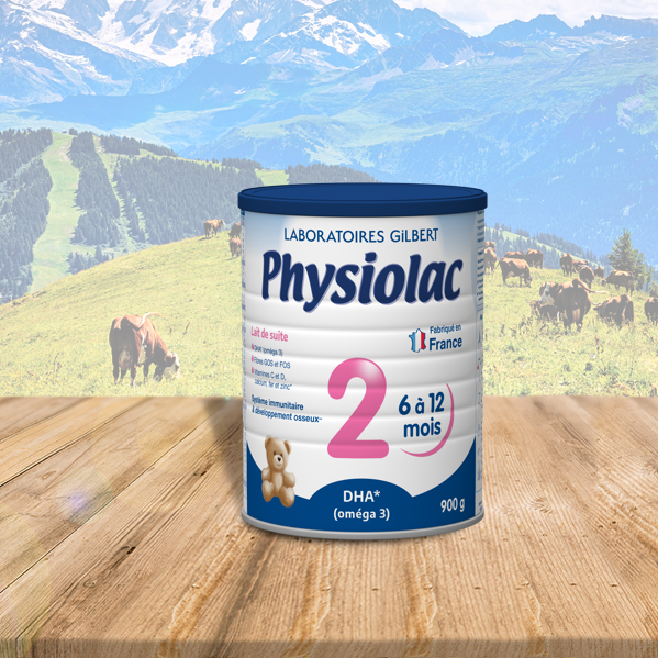 Sữa Physiolac 2 900g (từ 6-12 tháng)  nhập khẩu Pháp- Laboratoires Gilbert 1