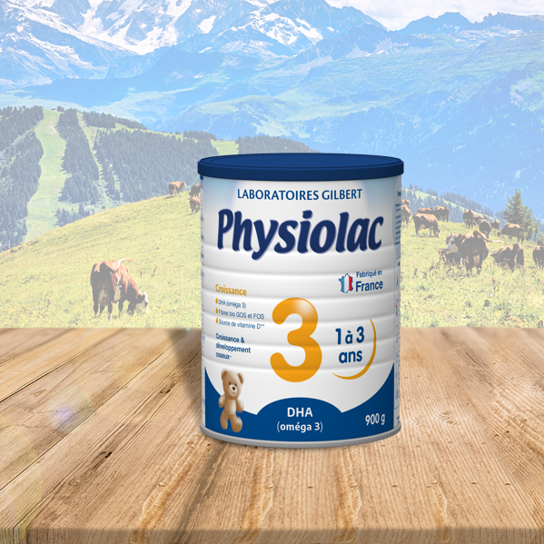 Sữa Physiolac 3 900g (từ 1-3 tuổi)  nhập khẩu Pháp- Laboratoires Gilbert 1