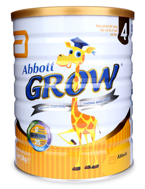 Abbott Grow 4 dành riêng cho bé từ 2 tuổi trở lên giúp tăng cường sức khỏe đường tiêu hóa