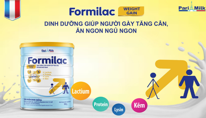 Sữa Formilac Weight Gain giúp người gầy tăng cân, ăn ngon ngủ ngon