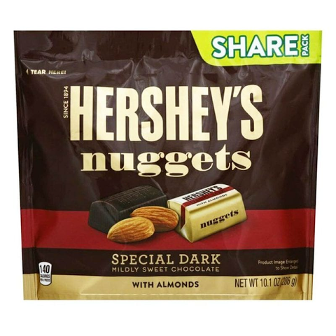 Socola Hershey đắng hạnh nhân Hershey’s Nuggets Special Dark with Almonds 286g