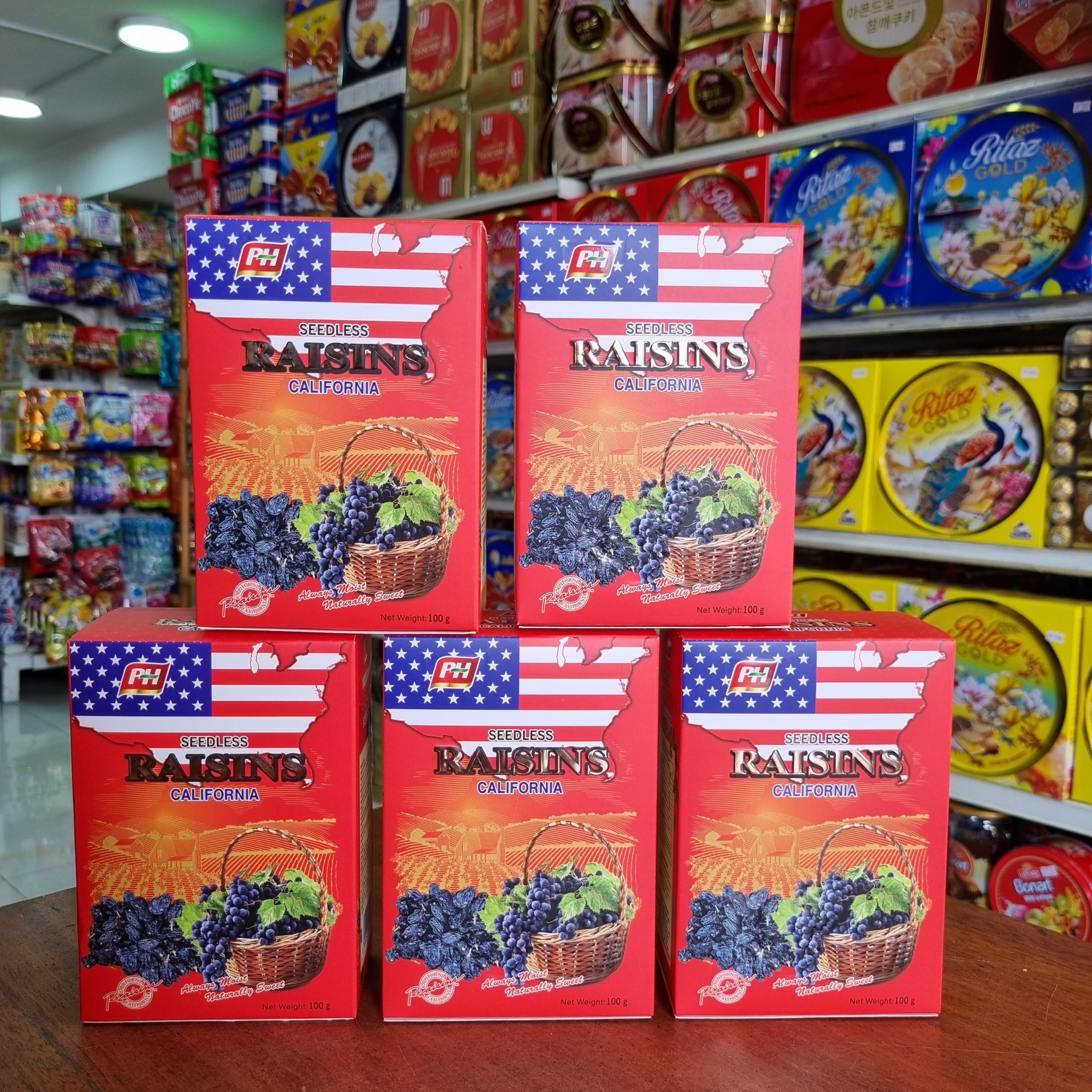 Nho khô đen Raisins Mỹ 100g Lá cờ (1)